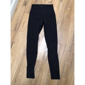 Lululemon black high waisted wunder unders, 6